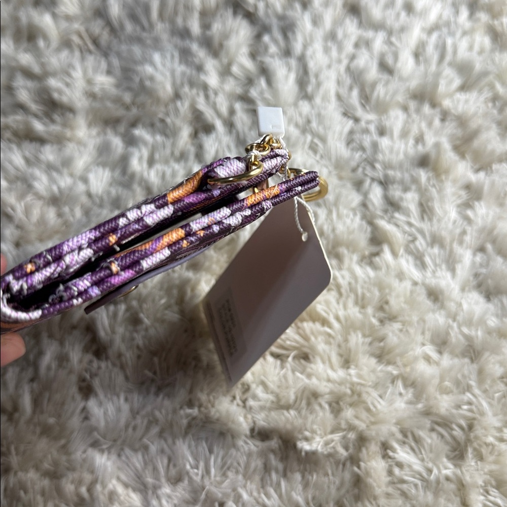 Floral Purple and Orange Butterfly Wallet - Picture 5 of 9